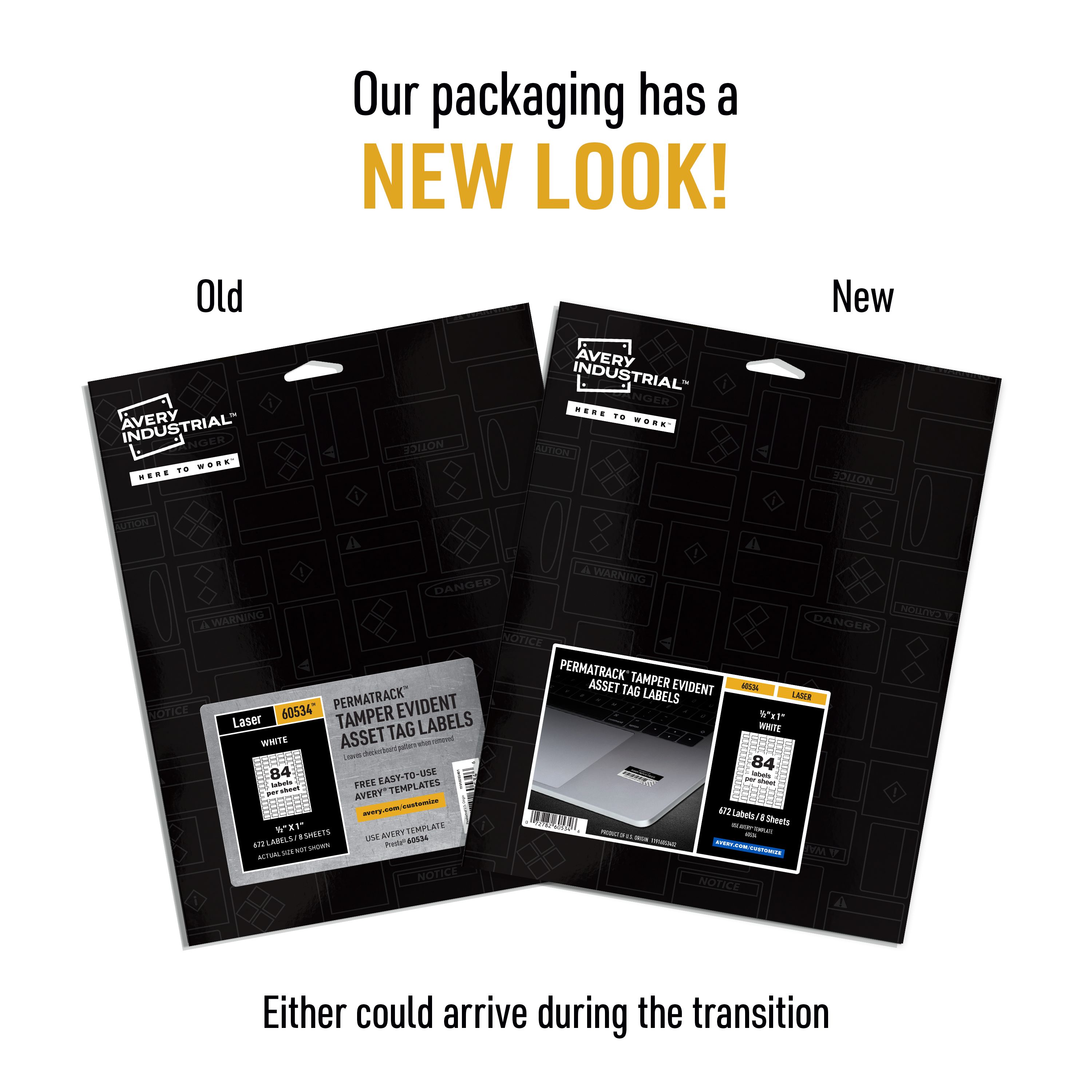 Avery® PermaTrack® Tamper-Evident Asset Tag Labels 60534 | Avery